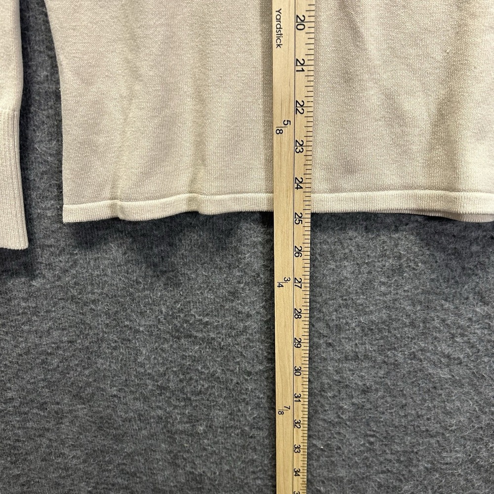 Dressbarn Woman Ivory Silk Blend Long Sleeve Mock‎ Neck Pullover Sweater 20W - Picture 8 of 10